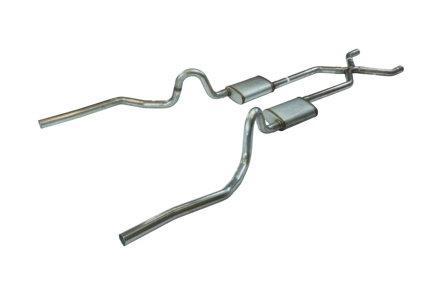 Crossmember Back w_X-Pipe Exhaust System 70-71 GTO_68-72 442 Dual Split Rear